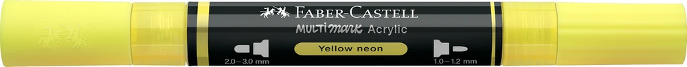 Akrilinis žymeklis Faber-Castell Multimark SP, neoninė geltona spalva 256