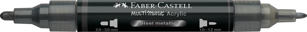 Akrilinis žymeklis Faber-Castell Multimark SP, metalinė plieno spalva 297