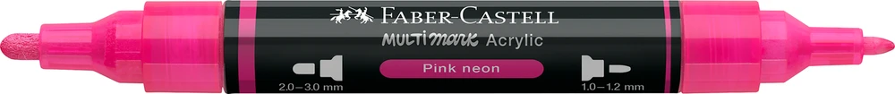 Akrilinis žymeklis Faber-Castell Multimark SP, neoninė rožinė spalva 253