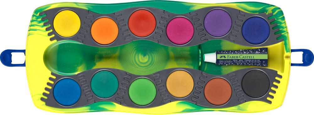 Akvarelė Faber-Castell Connector Dinosaurus,12 spalvų