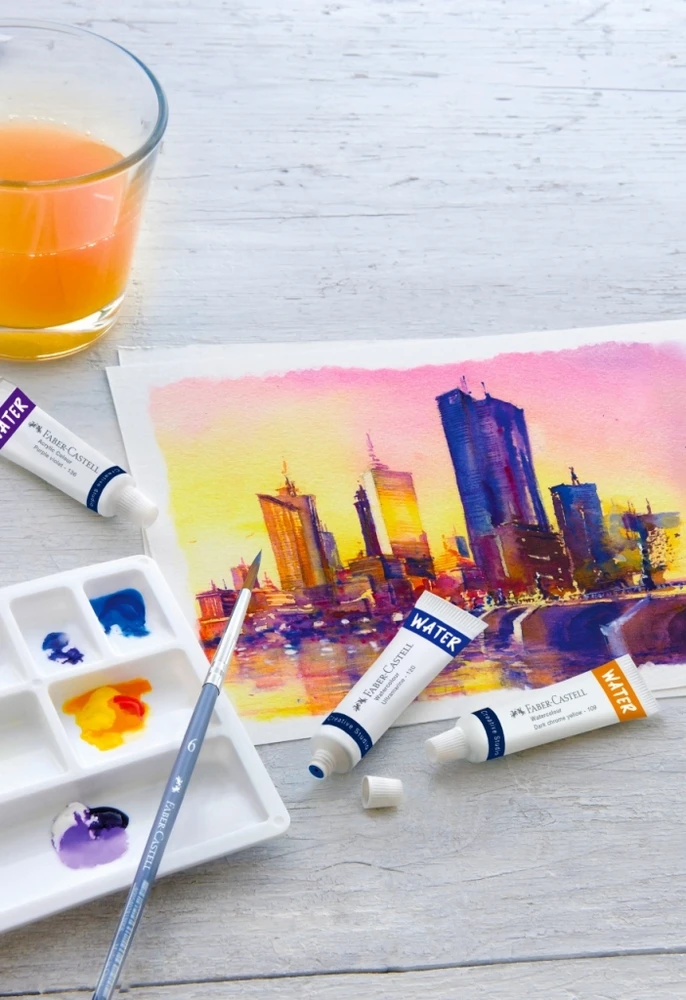 Akvarelė Faber-Castell tūbelėse, 12 spalvų, 9ml