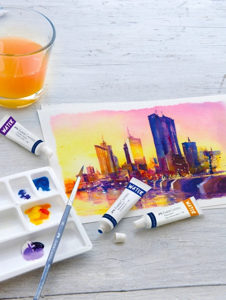 Akvarelė Faber-Castell tūbelėse, 24 spalvų, 9ml
