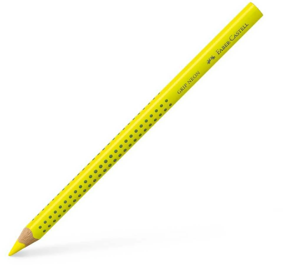 Akvarelinis pieštukas Faber-Castell GRIP Jumbo, 1vnt, neoninės geltonos spalvos