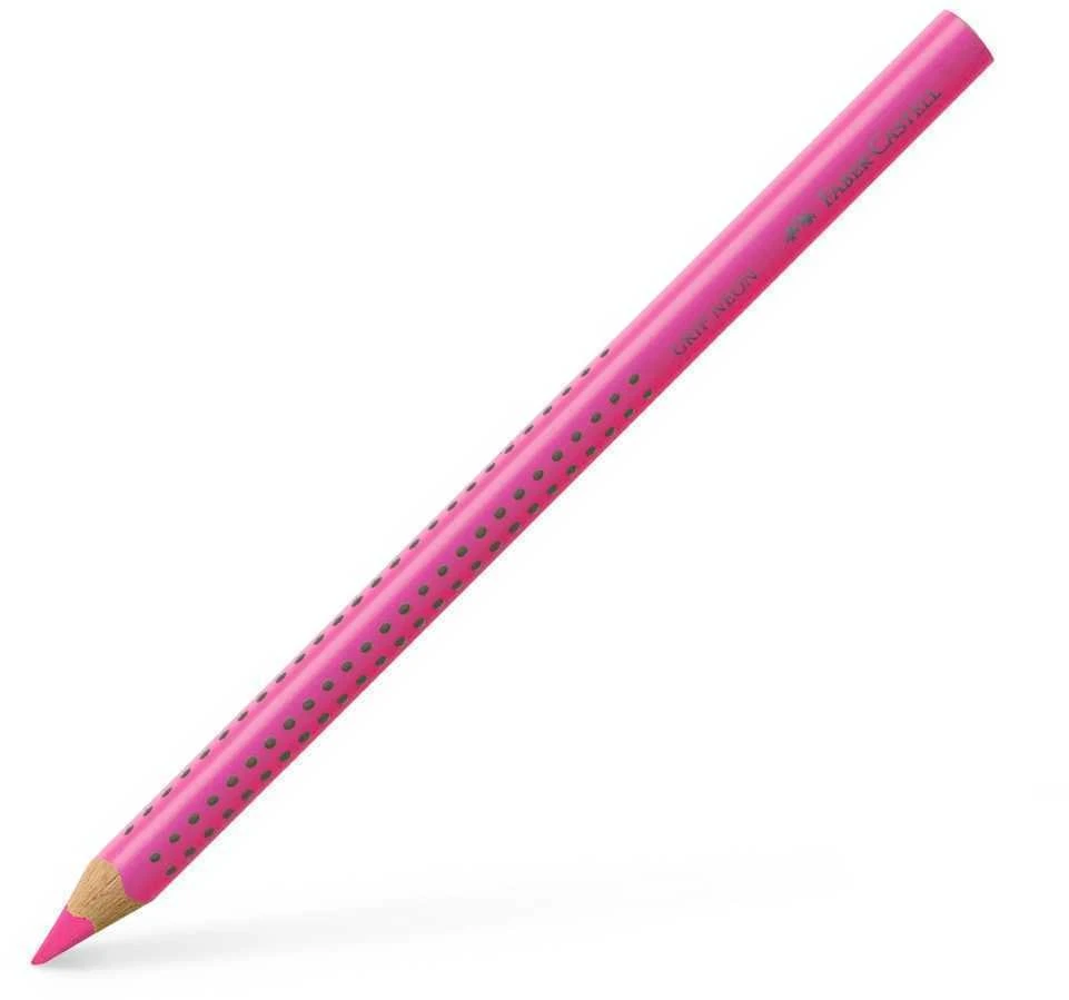 Akvarelinis pieštukas Faber-Castell Grip Jumbo, 1vnt, neoninės rožinės spalvos