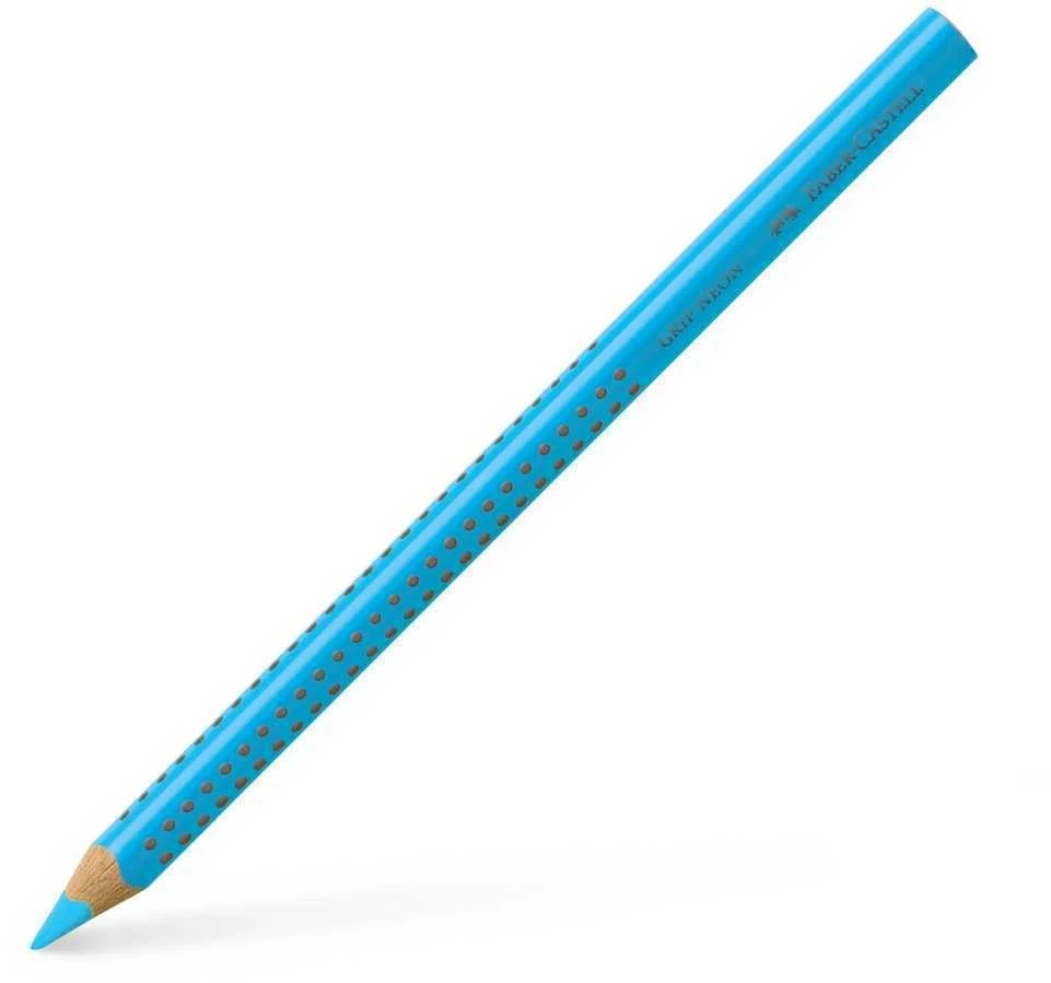 Akvarelinis pieštukas Faber-Castell GRIP Jumbo, 1vnt, neoninės mėlynos spalvos