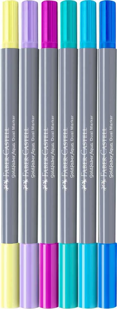 Akvareliniai žymekliai Faber-Castell Gofa Aqua, 6 spalvos