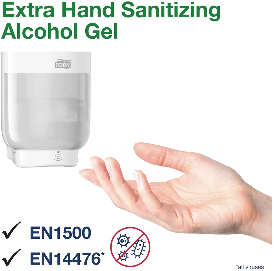 Alkoholinis gelinis rankų dezinfekantas Tork Extra (424205) S4, 1l