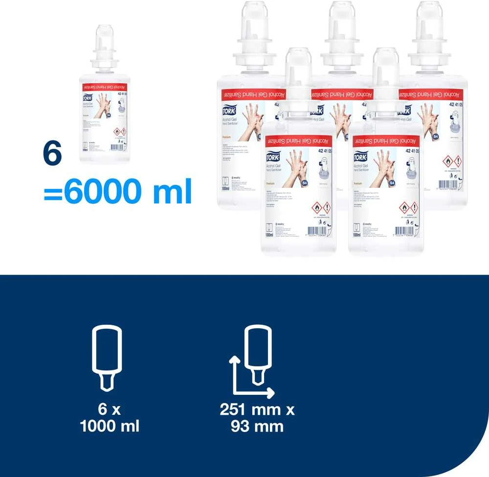Gelinis rankų dezinfekantas TORK, alkoholinis, S4, 1 vnt., 424105
