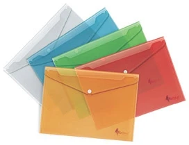 Aplankas-vokelis su spaude Forpus, A4, plastikinis, baltas, skaidrus 0820-009