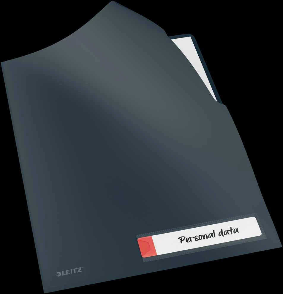 Aplankas vokelis Leitz Cosy Privacy, L formos, A4, aksominės pilkos spalvos 3 vnt.