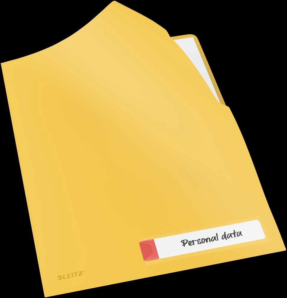 Aplankas vokelis Leitz Cosy Privacy, L formos, A4, šiltai geltonos spalvos 3 vnt.