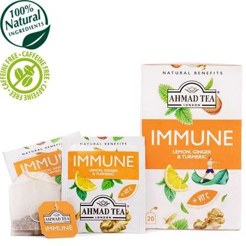 Ahmad Tea Natūrali arbata ''Immune'', vokeliuose su siūlu, 20 vnt.