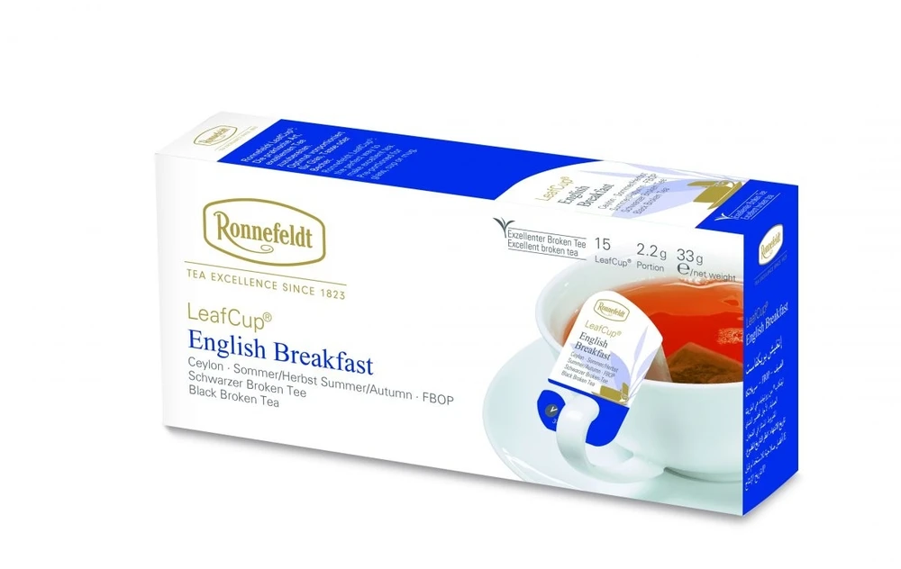 Arbata Ronnefeldt Leaf cup juodoji English Breakfast, 15 pakelių