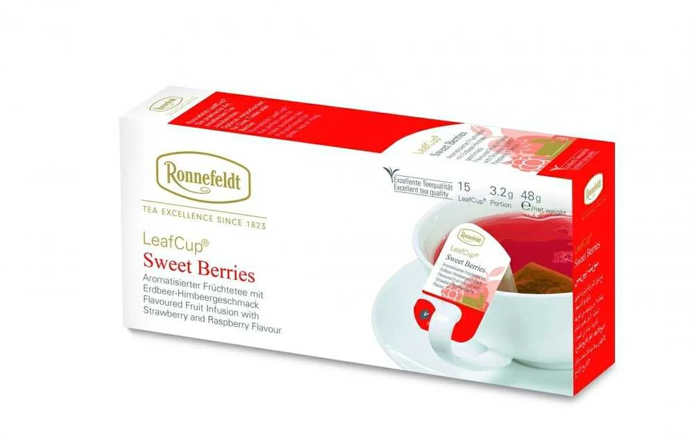 Arbata Ronnefeldt Leaf cup vaisinė Sweet Berries, 15 pakelių