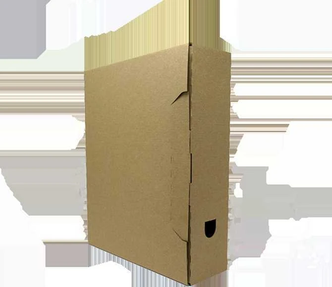 Archyvinė dėžė College A4 8cm, su dangčiu, rudos spalvos