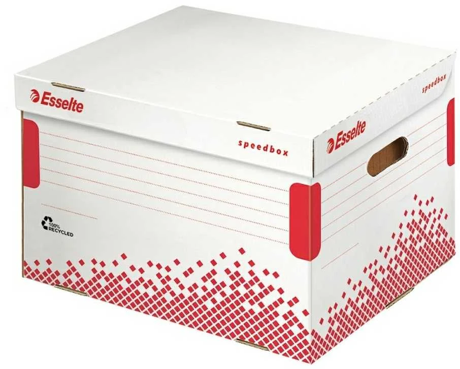 Leitz Archyvinė dėžė Esselte Speedbox, baltos-raudonos spalvos