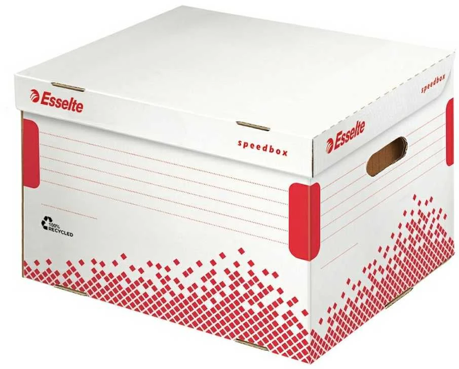 Leitz Archyvinė dėžė Esselte Speedbox, baltos-raudonos spalvos