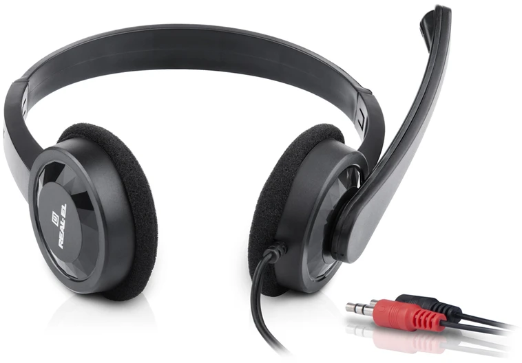 Ausinės REAL-EL GD-011MV juodos spalvos