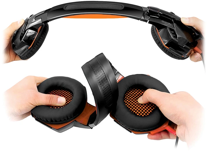 Ausinės REAL-EL GDX-7700 SURROUND 7 juodos spalvos, SURROUND 7.1