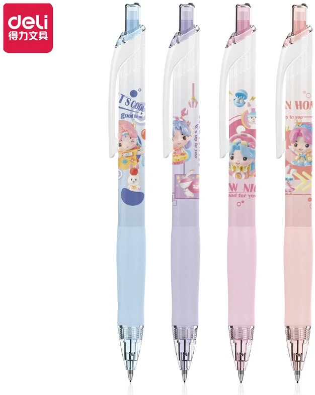 Automatinis pieštukas DELI How Nice 0.5mm, įvairių spalvų