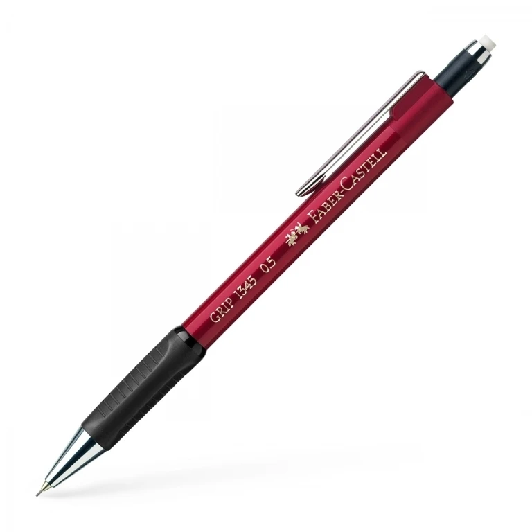 Automatinis pieštukas Faber-Castell 1345, 0.5mm metalizuotos raudonos spalvos