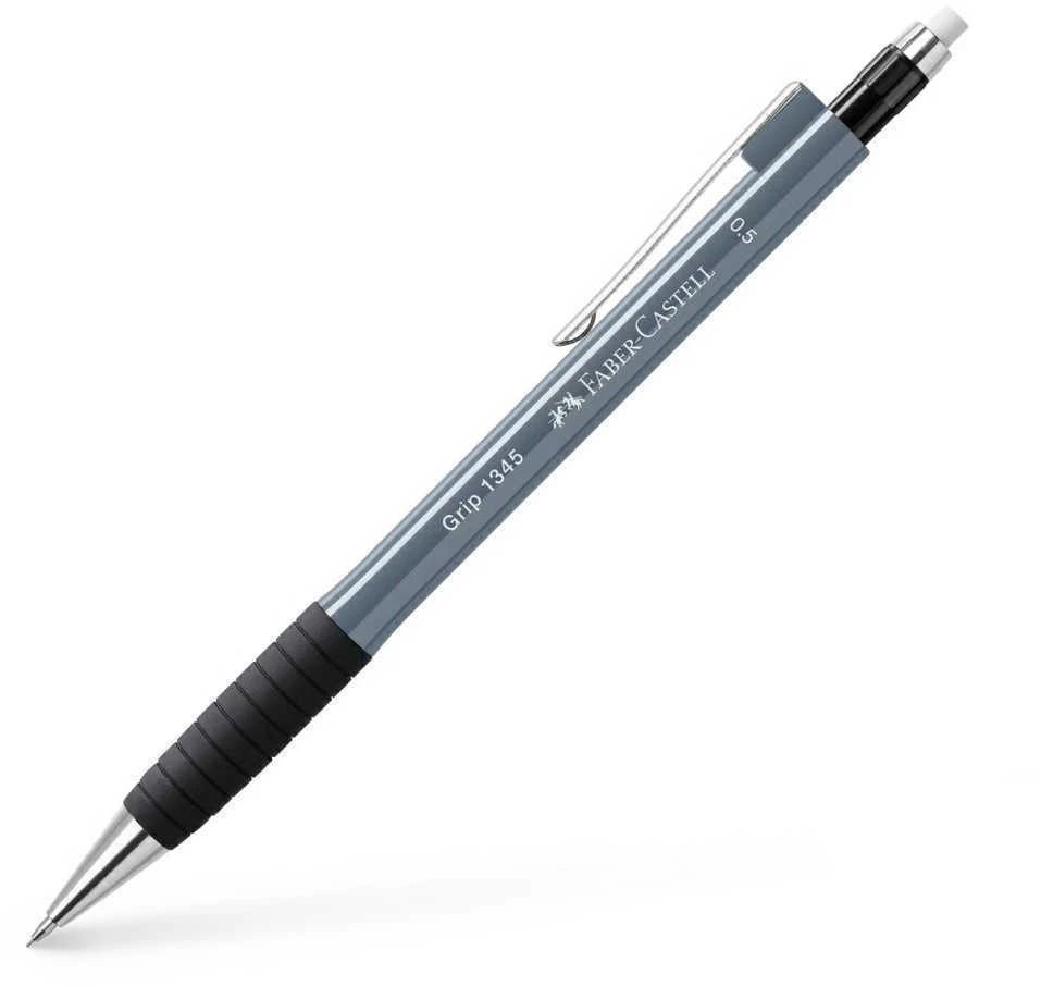 Automatinis pieštukas Faber-Castell Grip 1345, 0,5mm, pilkos spalvos