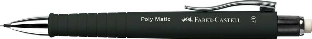 Automatinis pieštukas Faber-Castell Poly-Matic, 0.7mm, juodos spalvos