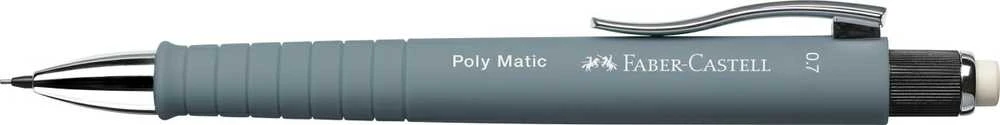 Automatinis pieštukas Faber-Castell Poly-Matic, 0,7mm, pilkos spalvos