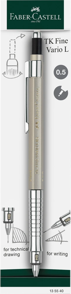 Automatinis pieštukas Faber-Castell TK-FINE VARIO L, 0.5mm aukso spalvos