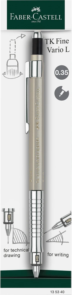 Automatinis pieštukas Faber-Castell TK-FINE VARIO L, 0.35mm aukso spalvos