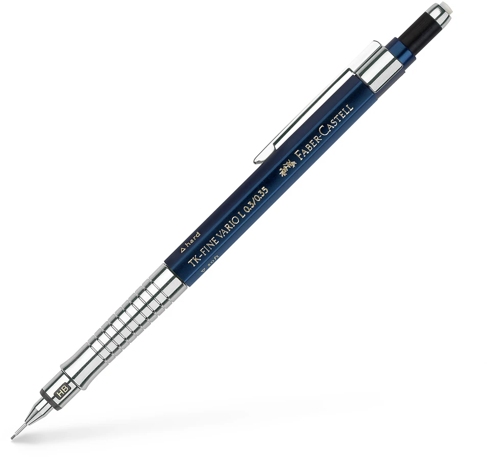 Automatinis pieštukas Faber-Castell TK-FINE VARIO L, 0.35mm tamsiai mėlynos spalvos