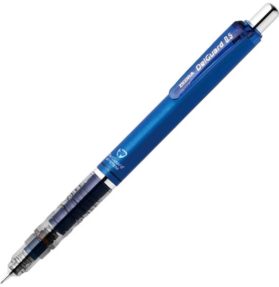 Automatinis pieštukas Zebra DelGuard, 0.5mm, mėlynos spalvos korpusas