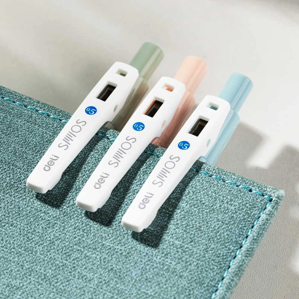 Automatinis rašiklis gelinis DELI SMMOS 0.5mm, mėlynos spalvos