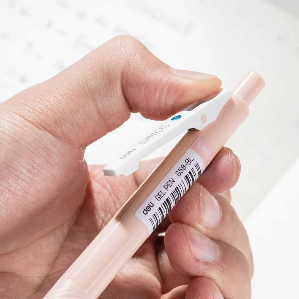 Automatinis rašiklis gelinis DELI SMMOS 0.5mm, mėlynos spalvos