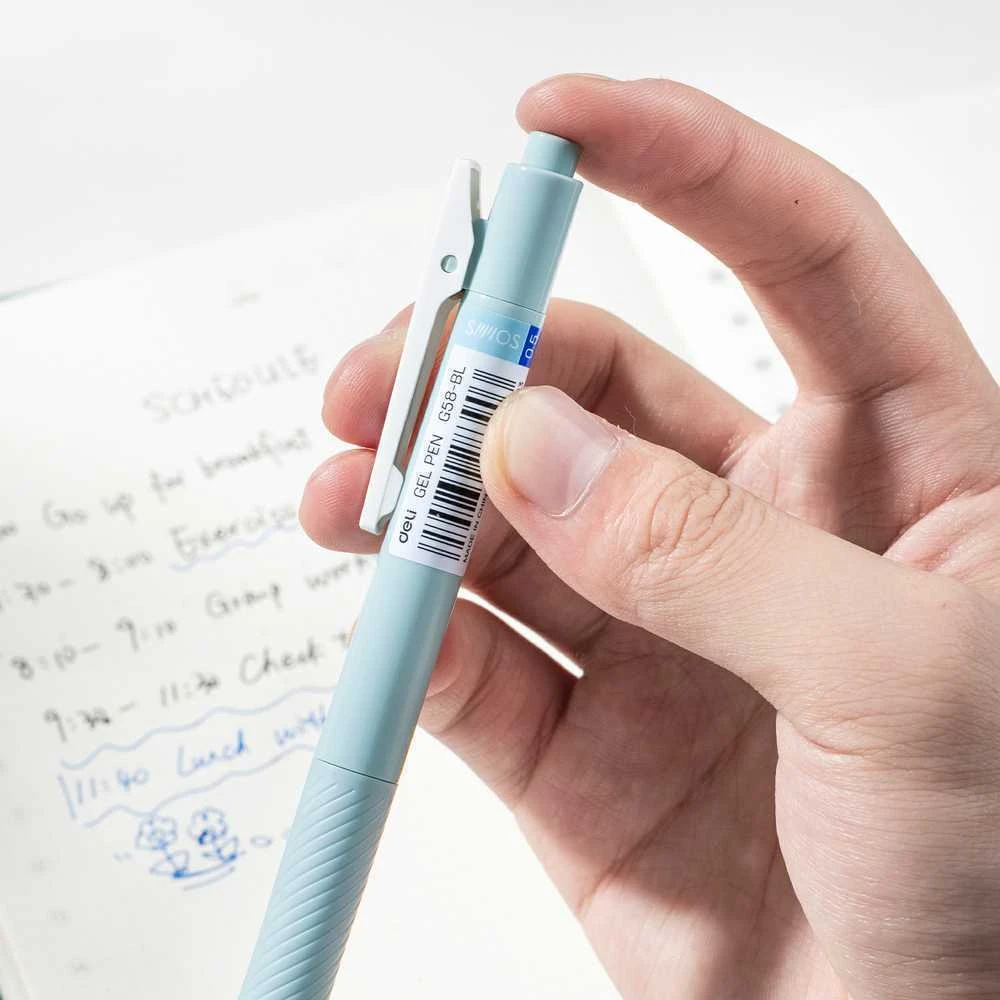 Automatinis rašiklis gelinis DELI SMMOS 0.5mm, mėlynos spalvos