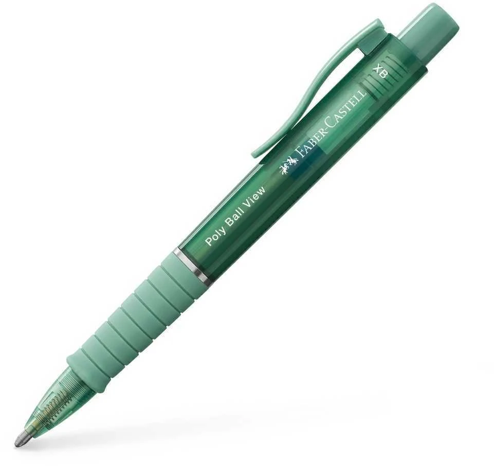 Automatinis tušinukas Faber-Castell PolyBall View, žalios spalvos