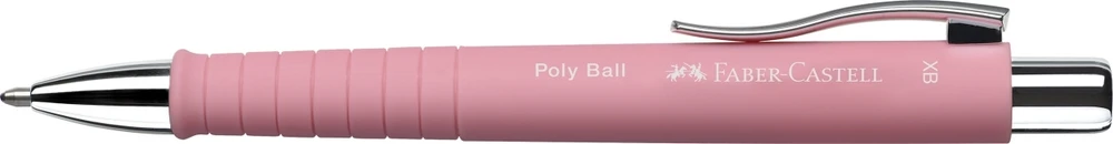 Automatinis tušinukas Faber-Castell, PolyBall, XB, 0.6mm, rožinės spalvos