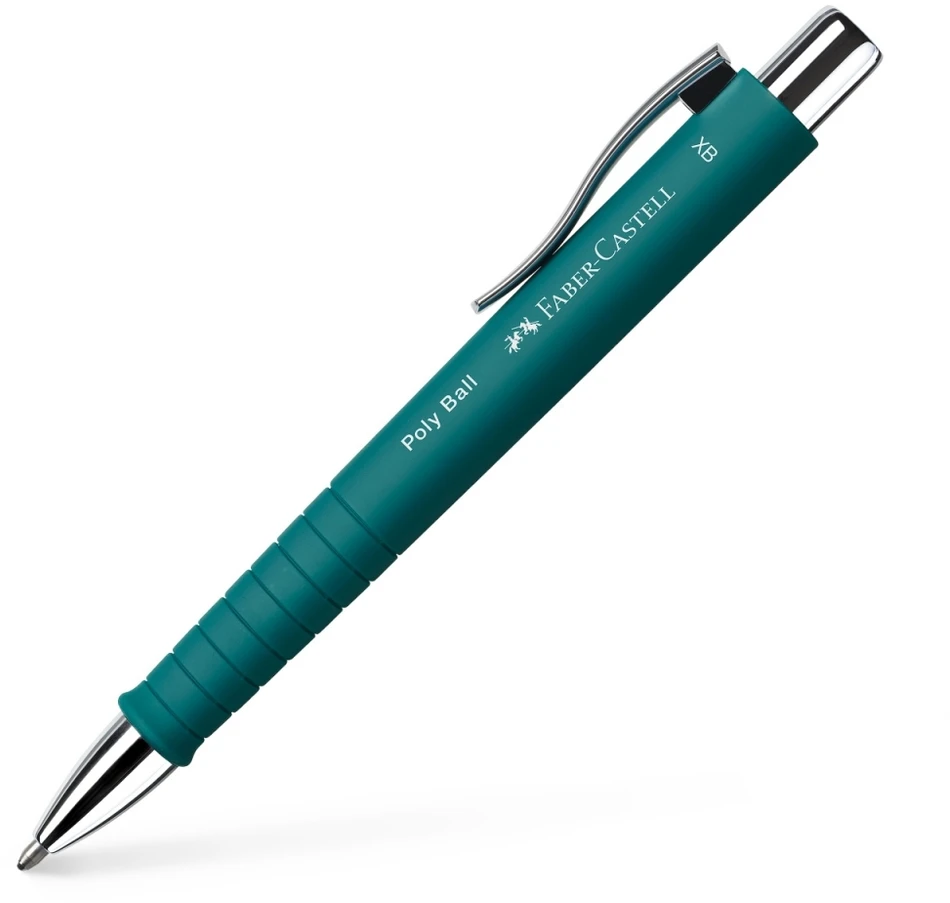 Automatinis tušinukas Faber-Castell PolyBall, XB, 0.6mm, smaragdo žalios spalvos