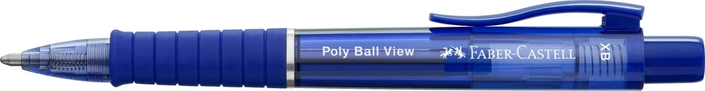 Automatinis tušinukas Faber-Castell PolyBall View, mėlynos spalvos