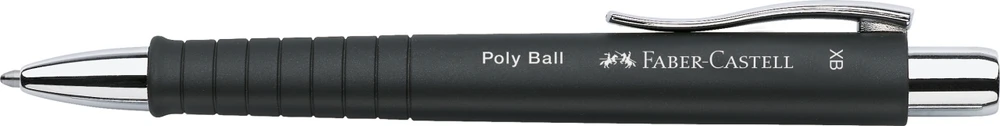 Automatinis tušinukas Faber-Castell, PolyBall, XB, 0.6mm, juodos spalvos