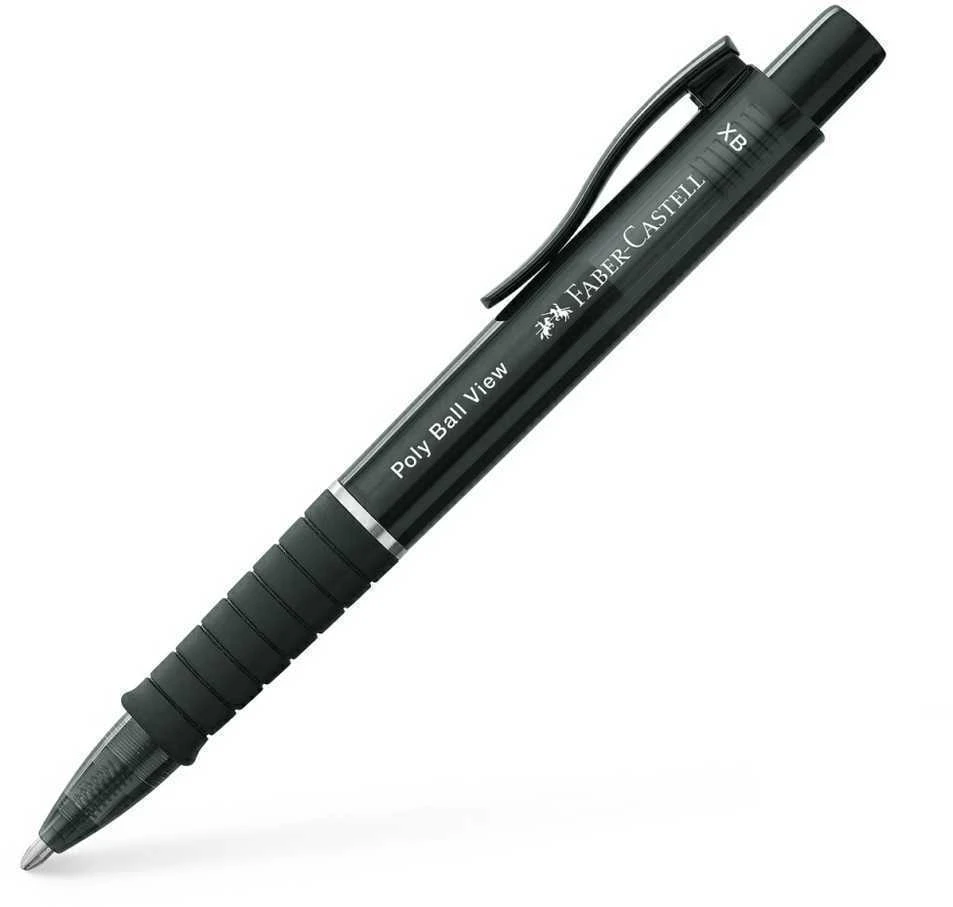 Automatinis tušinukas Faber-Castell PolyBall View, juodos spalvos