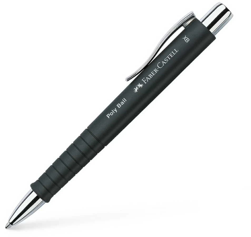 Automatinis tušinukas Faber-Castell, PolyBall, XB, 0.6mm, juodos spalvos