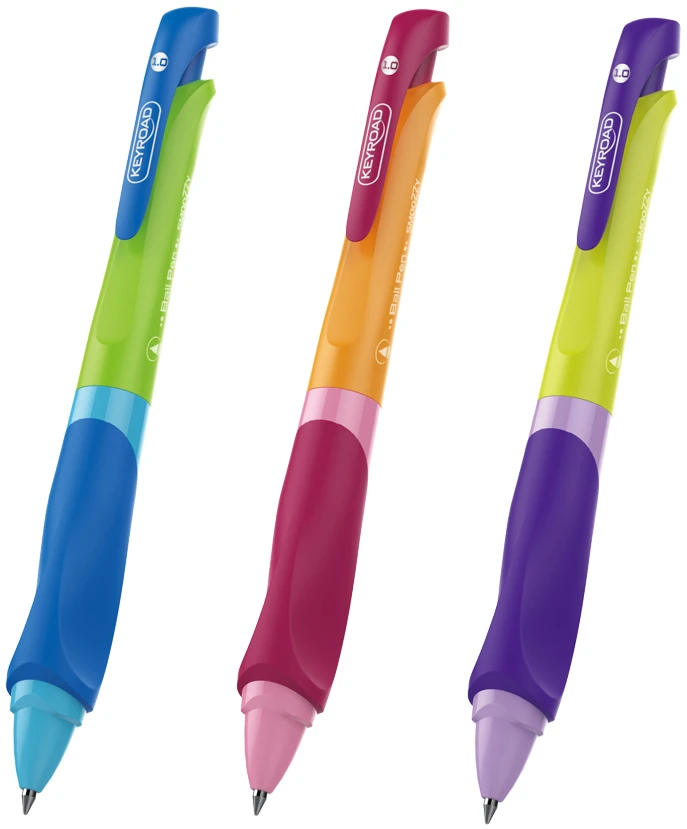 Automatinis tušinukas Keyroad Easy Writter, 1.0mm, mėlynos spalvos