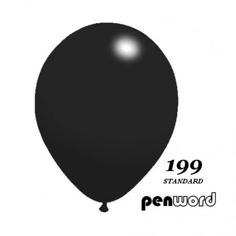 Balionai 12" Penword 100vnt juodi