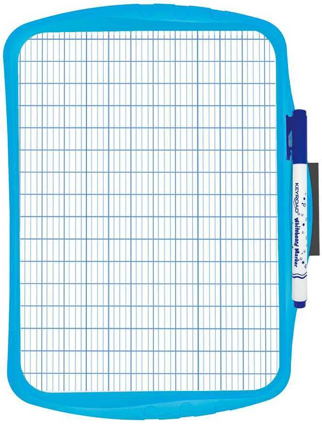 Balta magnetinė lenta Keyroad 21,5×29 cm, dvipusė, su plastikiniu rėmeliu, su rašikliu