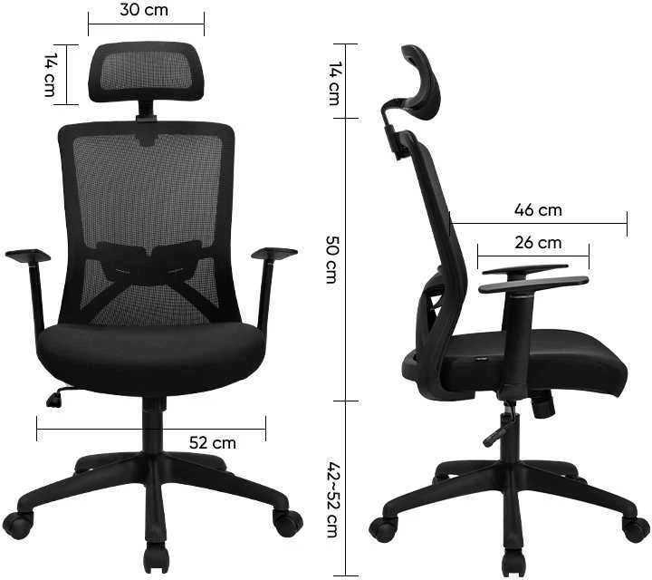 Biuro kėdė Deli 4510, juodos spalvos