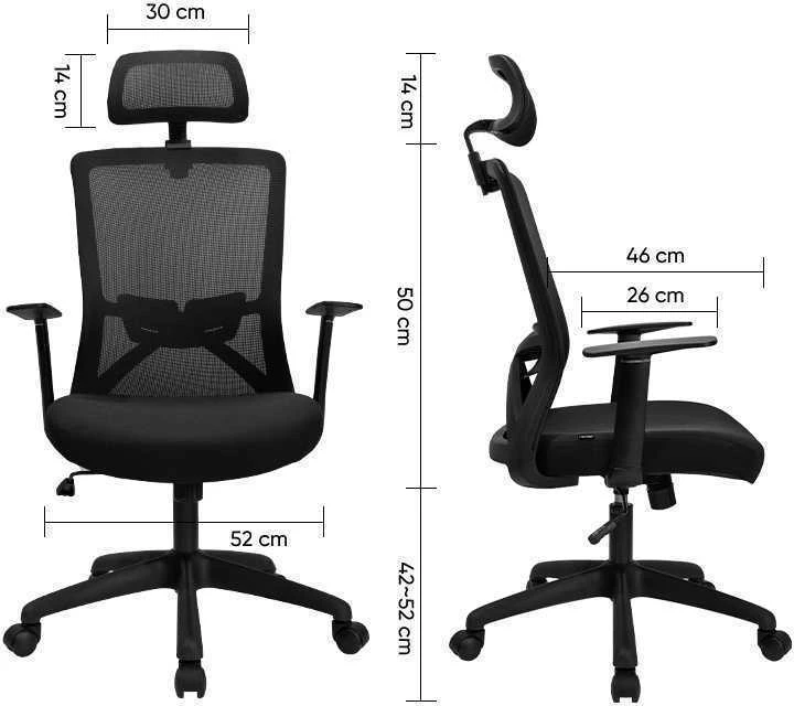 Biuro kėdė Deli 4510, juodos spalvos