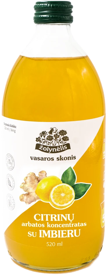 Citrinų arbatos koncentratas su imbieru Žolynėlis 520 ml
