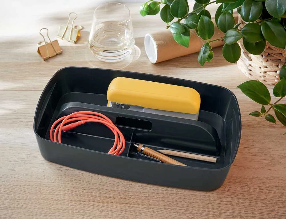 Leitz Daiktadėžė Cosy L:MyBox su skyriais, maža, pilkos sp.