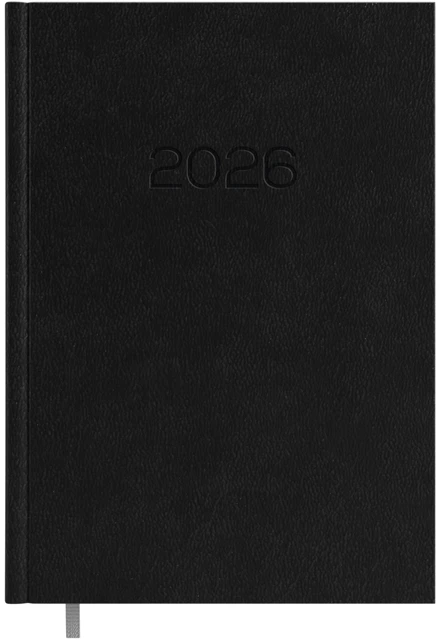 Darbo kalendorius Timer Daytime Baladek 2027 m., A5, PVC viršelis, juodos spalvos